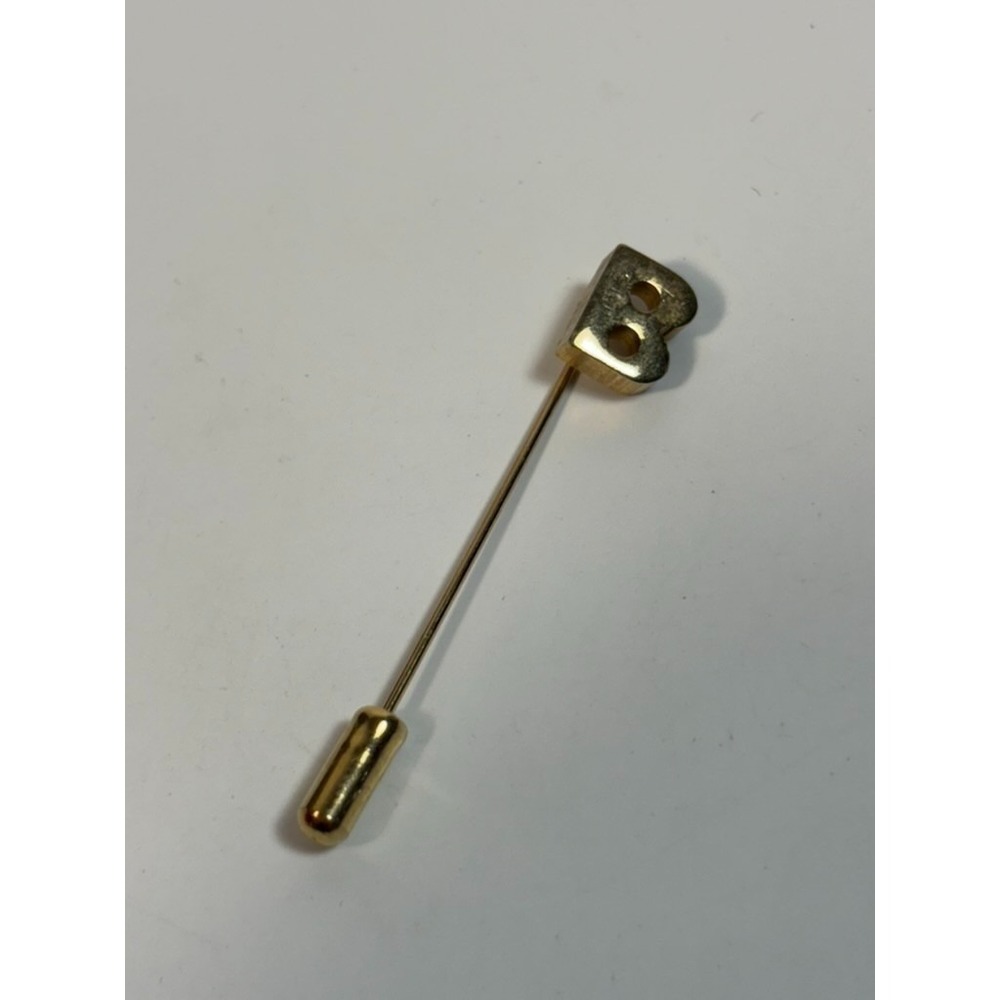 Hat Pin Vintage B Monogram Gold Tone‎